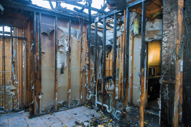 Professional Fire Damage Restoration technician working in Fort Valley, AZ